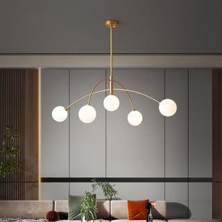 Valentina Minimalist Metal Arc Chandelier
