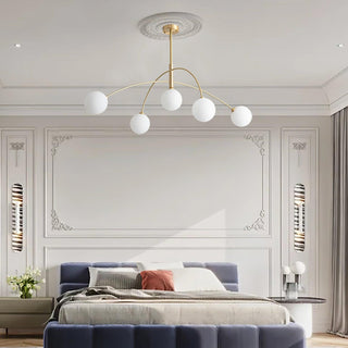 Valentina Minimalist Metal Arc Chandelier