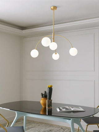 Valentina Minimalist Metal Arc Chandelier