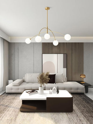 Valentina Minimalist Metal Arc Chandelier