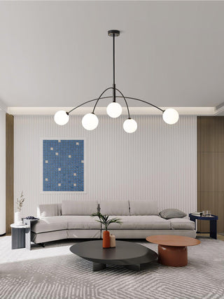 Valentina Minimalist Metal Arc Chandelier