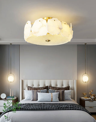 Amara Alabaster Flush Mount Light - Blowlighting