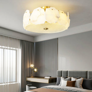 Amara Alabaster Flush Mount Light - Blowlighting