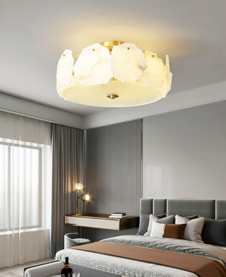 Amara Alabaster Flush Mount Light - Blowlighting