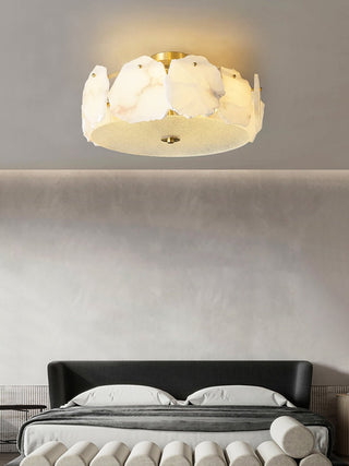 Amara Alabaster Flush Mount Light - Blowlighting