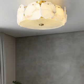 Amara Alabaster Flush Mount Light - Blowlighting