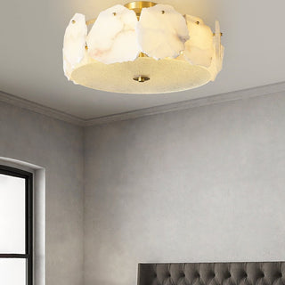 Amara Alabaster Flush Mount Light - Blowlighting