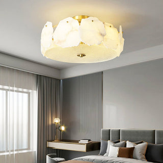 Amara Alabaster Flush Mount Light - Blowlighting