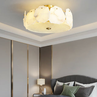 Amara Alabaster Flush Mount Light - Blowlighting