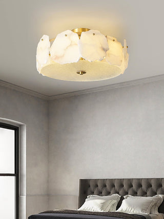 Amara Alabaster Flush Mount Light - Blowlighting