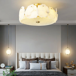 Amara Alabaster Flush Mount Light - Blowlighting