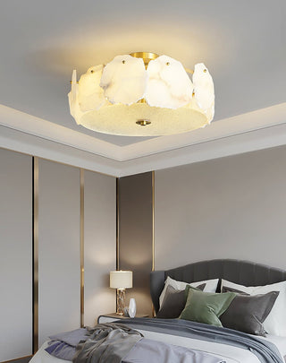 Amara Alabaster Flush Mount Light - Blowlighting
