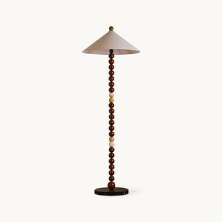 Jasper Bohemian Wood & Fabric Floor Lamp