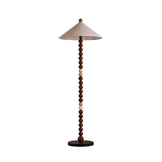 Jasper Bohemian Wood & Fabric Floor Lamp