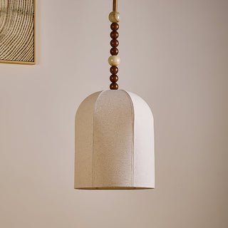 Vanora Beige Brass Pendant Light
