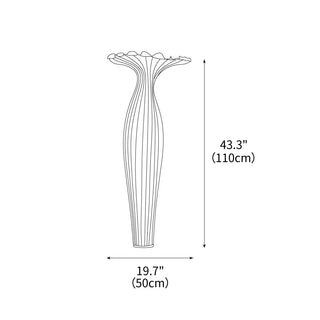 Vase Floral Fabric Floor Light