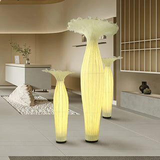 Vase Floral Fabric Floor Light
