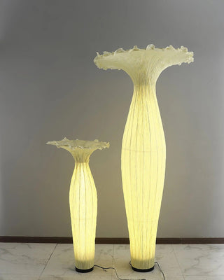 Vase Floral Fabric Floor Light
