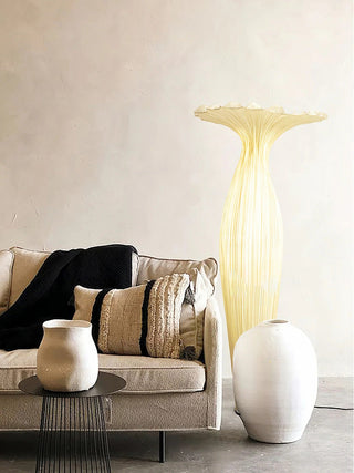 Vase Floral Fabric Floor Light