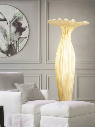 Vase Floral Fabric Floor Light