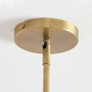 Velestino Antique Brass Clear Glass Chandelier