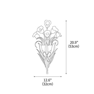 Flora Rustic Iron Wall Sconce
