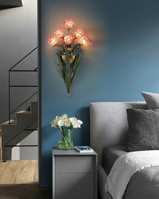 Flora Rustic Iron Wall Sconce