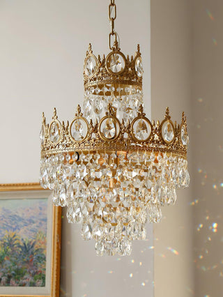 Elara Vintage Crystal Chandelier