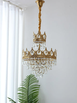 Elara Vintage Crystal Chandelier