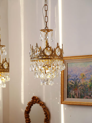 Elara Vintage Crystal Chandelier