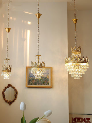Elara Vintage Crystal Chandelier