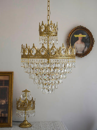 Elara Vintage Crystal Chandelier