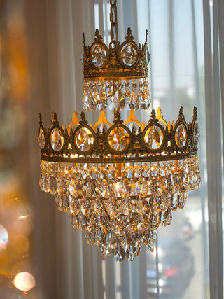 Elara Vintage Crystal Chandelier