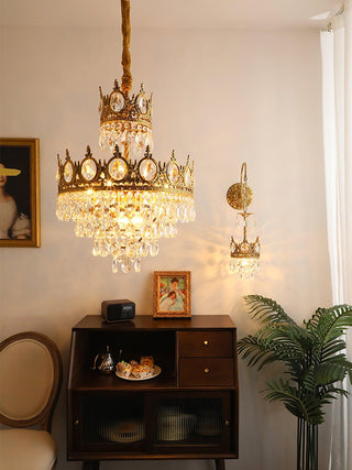 Elara Vintage Crystal Chandelier