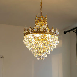 Elara Vintage Crystal Chandelier