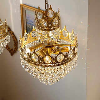 Elara Vintage Crystal Chandelier