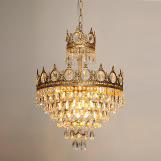 Elara Vintage Crystal Chandelier