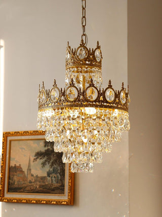 Elara Vintage Crystal Chandelier