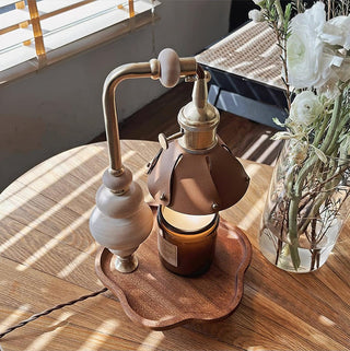 Lignum Industrial Wood Table Light