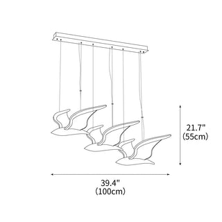 Swoop Biomorphic Wood Chandelier