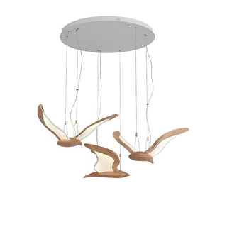 Swoop Biomorphic Wood Chandelier