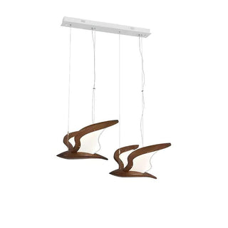 Swoop Biomorphic Wood Chandelier