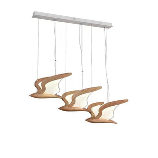 Swoop Biomorphic Wood Chandelier