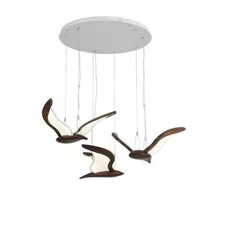 Swoop Biomorphic Wood Chandelier