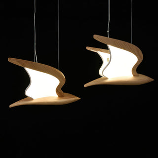 Swoop Biomorphic Wood Chandelier