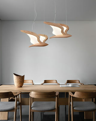 Swoop Biomorphic Wood Chandelier