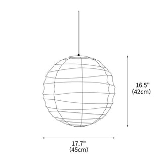 Washi Paper Oriental Mulberry Paper Pendant Light