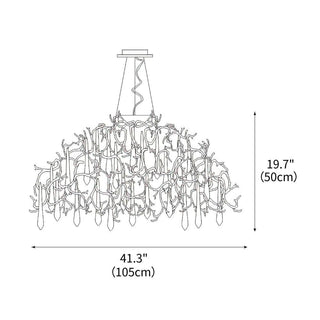 Water Dome Sculptural Brass Chandelier