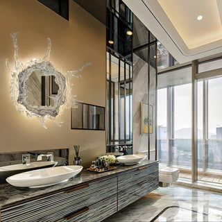 Aqua Splash Mirror Wall Light