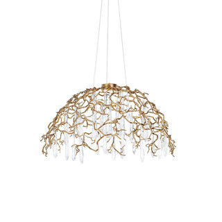 Water Dome Sculptural Brass Chandelier